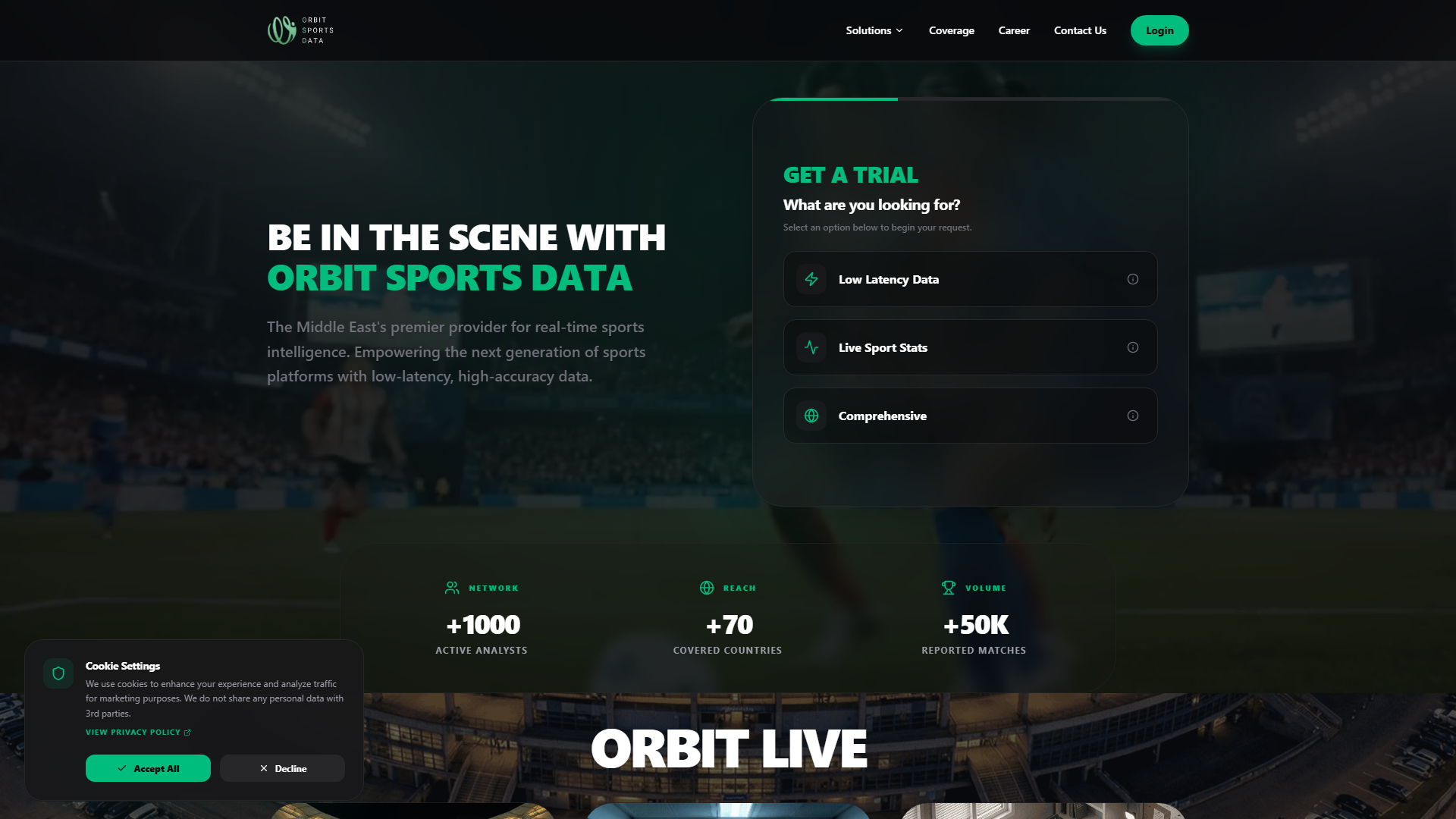 Orbit Sports Data - Real-time Basketball Coverage Platform